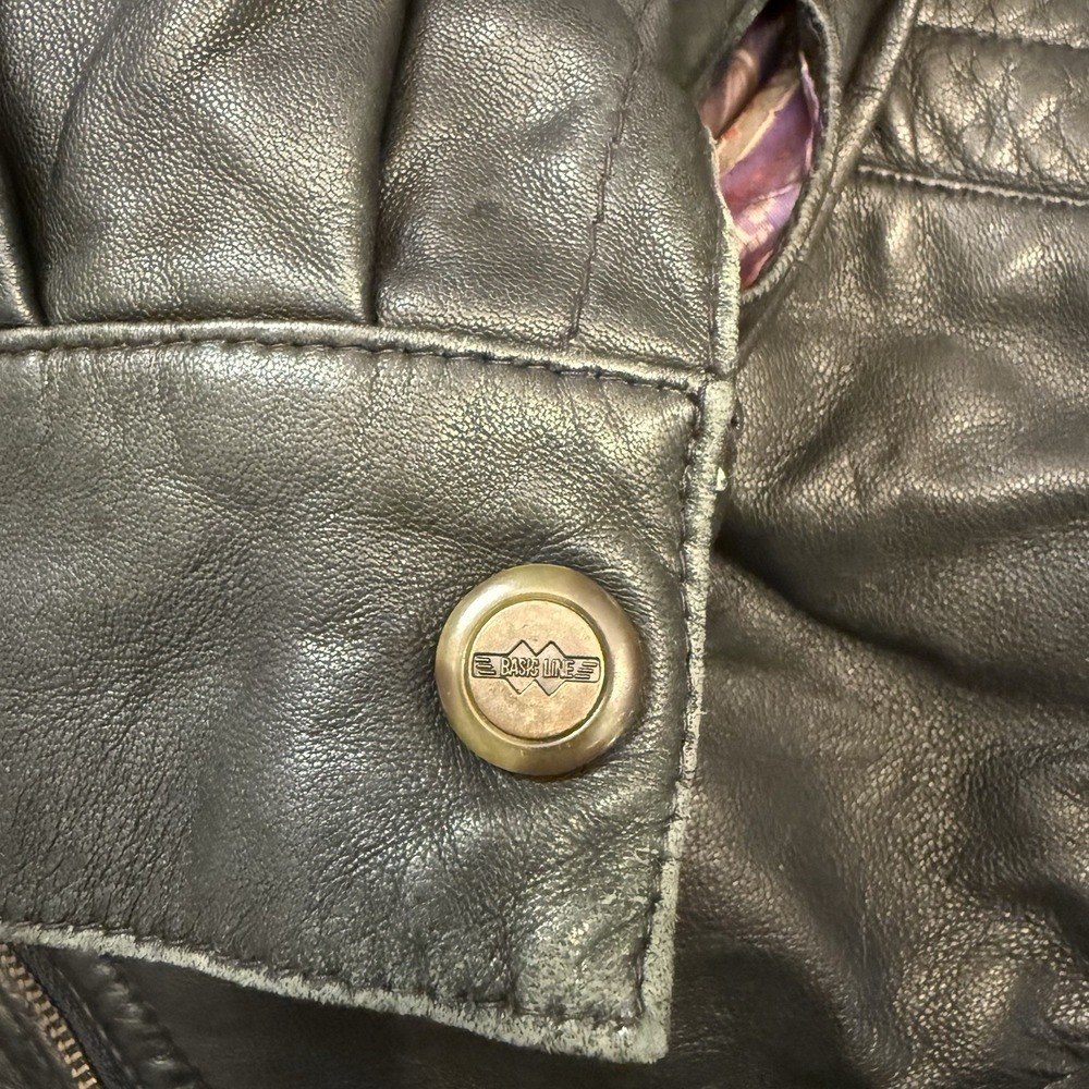 Men's‎ BrassBoot Motorcycle Bomber Black Zipper Leather Size 52 Buttery Soft - Picture 5 of 13